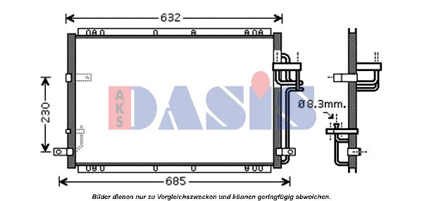 AKS DASIS Kondensators, Gaisa kond. sistēma 512039N